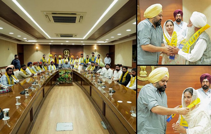 CM OSD (Special Duty Officer) ਰਾਜਬੀਰ ਘੁੰਮਣ ਨੇ ਕਾਂਗਰਸ, ਅਕਾਲੀ ਦਲ, ਬੀਜੇਪੀ ਆਗੂਆਂ ਨੂੰ ‘ਆਪ’ ਵਿੱਚ ਸ਼ਾਮਲ ਕਰਵਾਇਆ