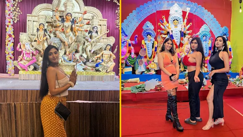 ਦੁਰਗਾ ਪੂਜਾ ਪੰਡਾਲ ‘ਚ ਅਸ਼ਲੀਲ ਕੱਪੜਿਆਂ ‘ਚ ਪਹੁੰਚੀ ਮਾਡਲ
