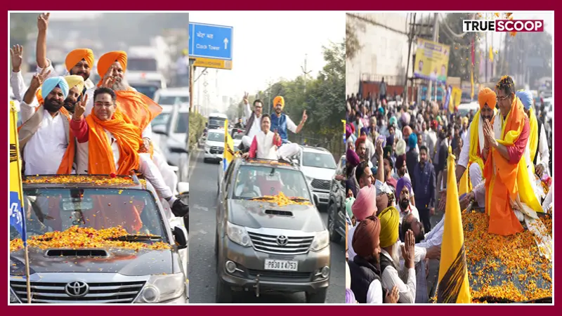 ਆਪ ਪੰਜਾਬ ਦੇ ਪ੍ਰਧਾਨ ਅਮਨ ਅਰੋੜਾ ਨੇ ਸ਼ੁਕਰਾਨਾ ਯਾਤਰਾ ਦੀ ਕੀਤੀ ਅਗਵਾਈ, ਮੰਤਰੀਆਂ, ਲੀਡਰਾਂ ਅਤੇ ਹਜ਼ਾਰਾਂ ਸਮਰਥਕਾਂ ਨੇ ਕੀਤੀ ਸ਼ਮੂਲੀਅਤ